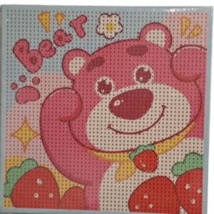 Pink Bear 5D Diamond Painting 20x20