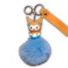 Hello Kitty Fur Ball Keychain Kuromi Orange