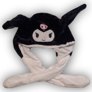 Hello KItty Plush Beanie Black Kuromi