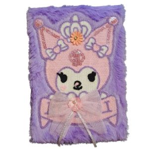 Hello Kitty A5 Fluffy Notebook Kuromi Purple