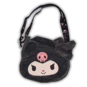 Hello Kitty Plush Bag Black Kuromi Face