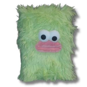 Adorable Monster Fluffy Notebook Lime