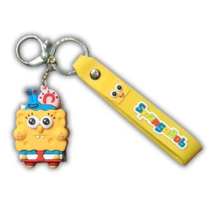 Spongebob Keychain Gary on head