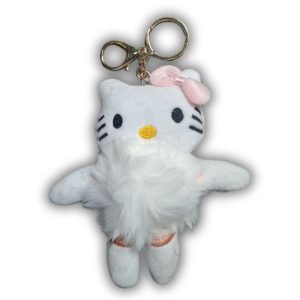 Hello Kitty Plush Keychain Kitty White
