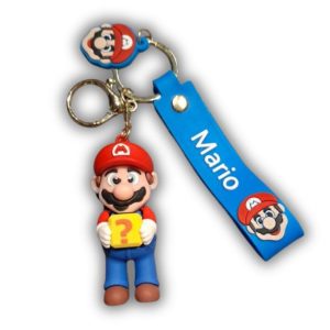 Mario Keychain Mario Holding Brick