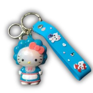 HEllo Kitty Keychain Glossy Blue
