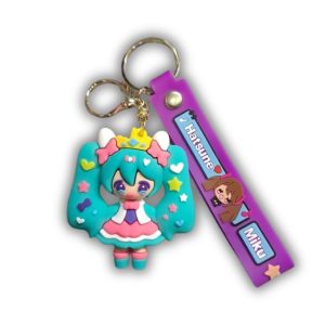 Hatsune Miku Keychain Purple Tie