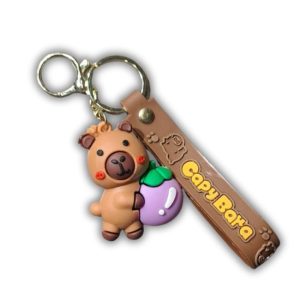 Capybara Keychain Eggplant