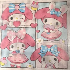 Hello Kitty 5D Diamond Painting Melody 4 of them 30x30