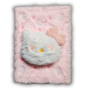 Hello Kitty Pluffy A5 Fluffy Notebook Kitty Face