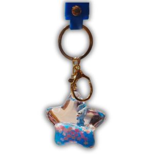 Lilo & Stitch Liquid Keychain Star