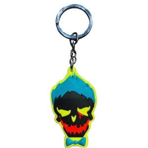 Suicide Squad Rubber Keychain Joker Skull