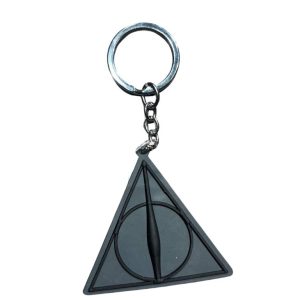 Harry Potter Rubber Keychain Deathly Hallows Dark