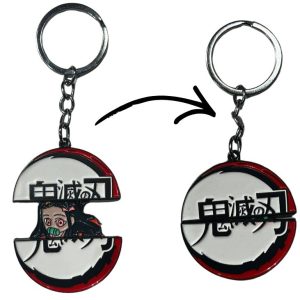 Demon Slayer Keychain Nezuko x Logo