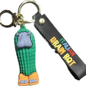 Italian Brainrot Keychain Cacto Hipopotamo