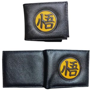 DragonBall Rubber Wallet Black x  Goku Kanji