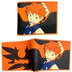 Haikyuu Rubber Wallet Orange x Black