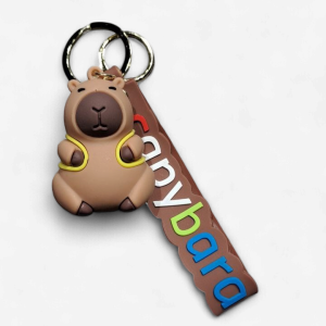Capybara Keychain Yellow Heart