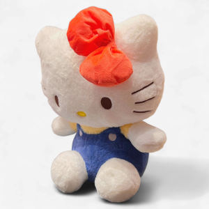Hello KItty Plushie Fluffy Kitty Blue
