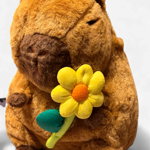 Capybara Medium Backpack Plush Flower