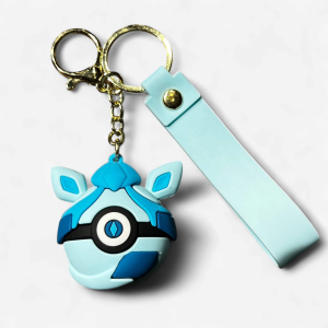 Pokemon Pokeball Keychain Glaceon