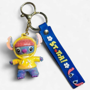 Lilo & Stitc Glossy Keychain Yellow Hoodie