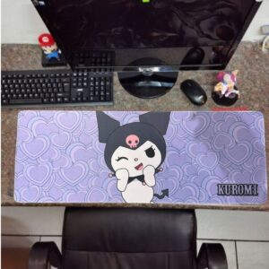 Hello Kitty Desk Pad Kuromi Purple Hearts