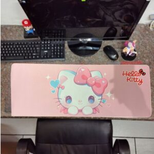 Hello Kitty Desk Pad Glitter Eyes