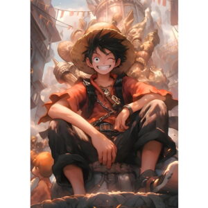 One Piece Poster Luffy Sitting