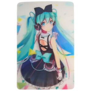 Hatsune Miku 3D Sticker Black Bow Earphones