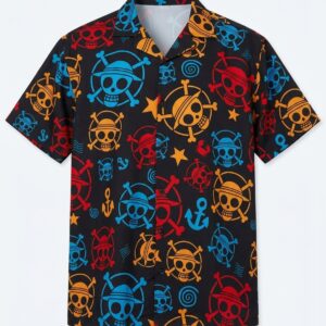 One Piece Shirt Straw Hat Jolly Roger