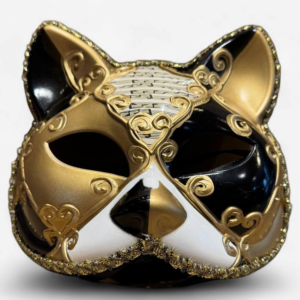 Diamon Fox Mask Black x Gold